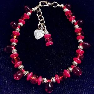 Red Glass Bead Bracelet❤